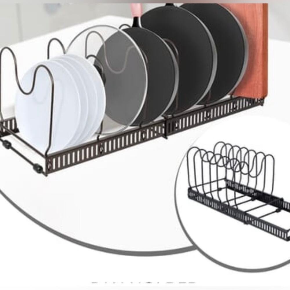Black pan and lid organizer